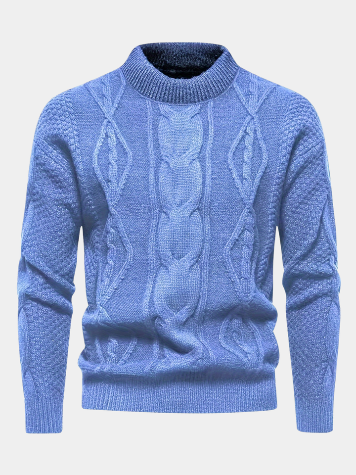 Kael - Pull en maille torsadée à col montant