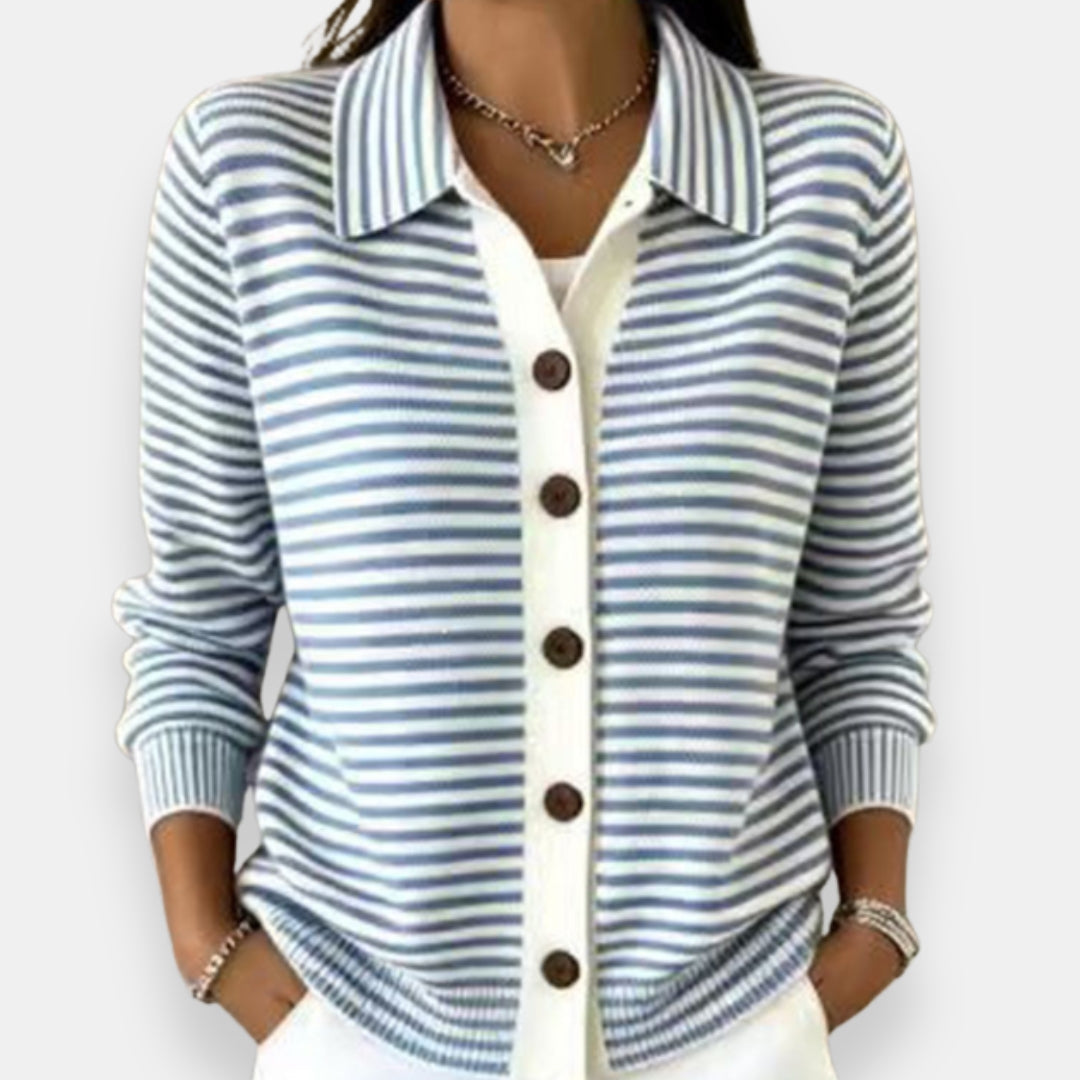Briana - Cardigan à rayures doux au toucher