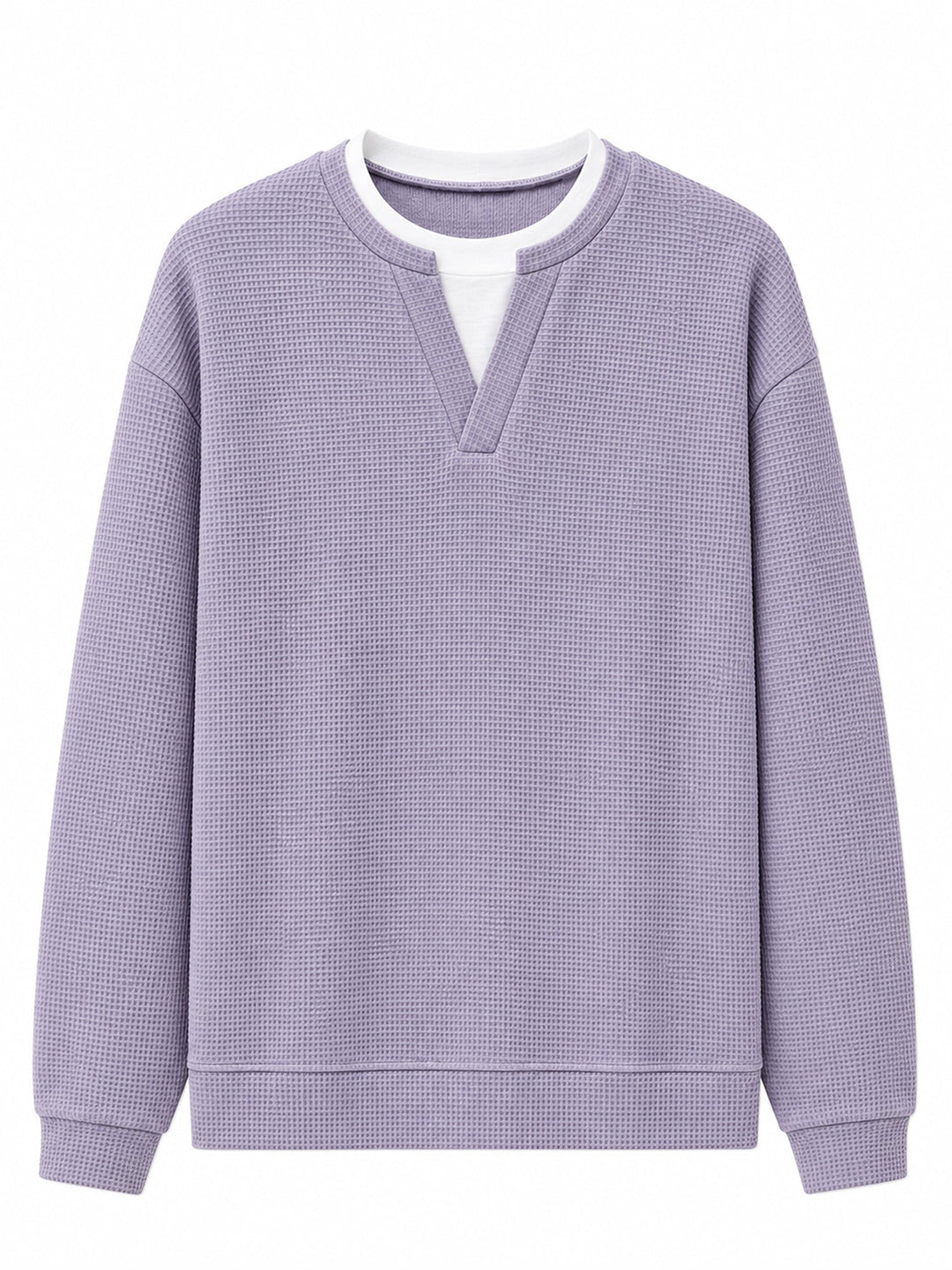 Oswald - T-shirt à manches longues en maille gaufrée