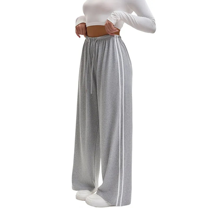 Adorielle - Pantalon large à bandes latérales