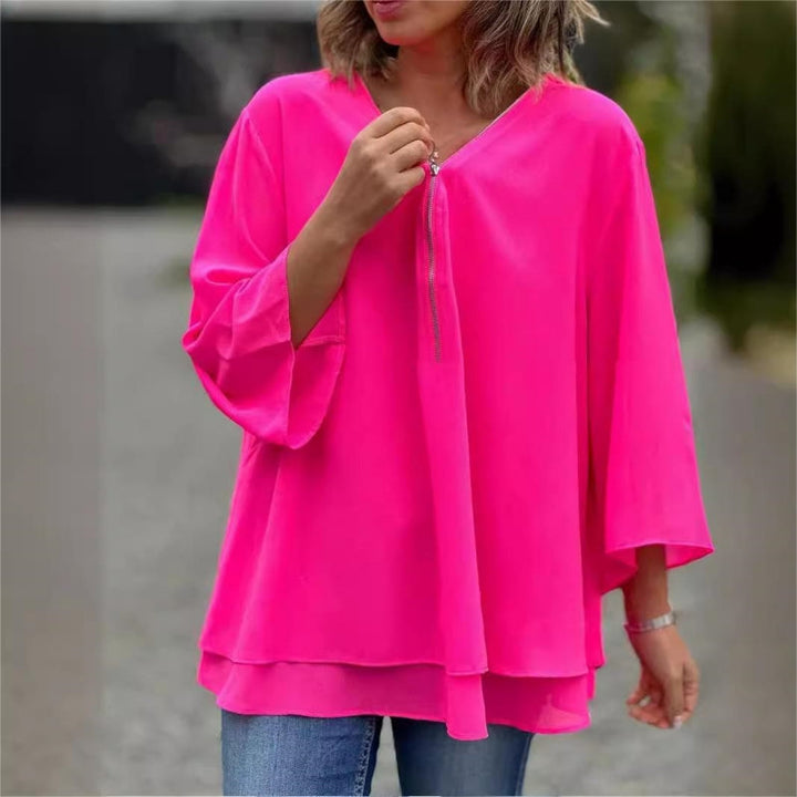 Brinavelle - Blouse tunique en mousseline fluide