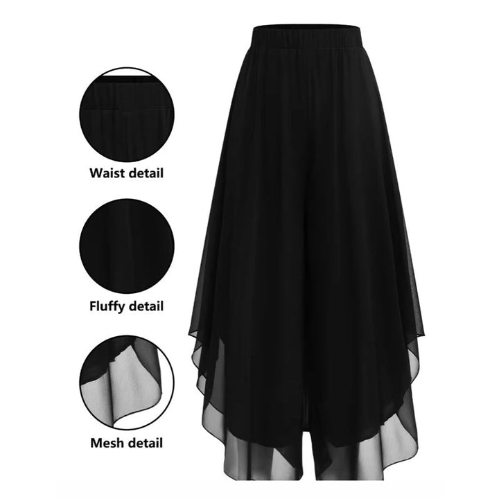 Hope - Pantalon large avec Superposition en Chiffon