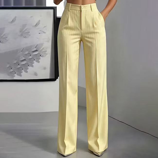 Blyss - Pantalon large à rayures élégantes