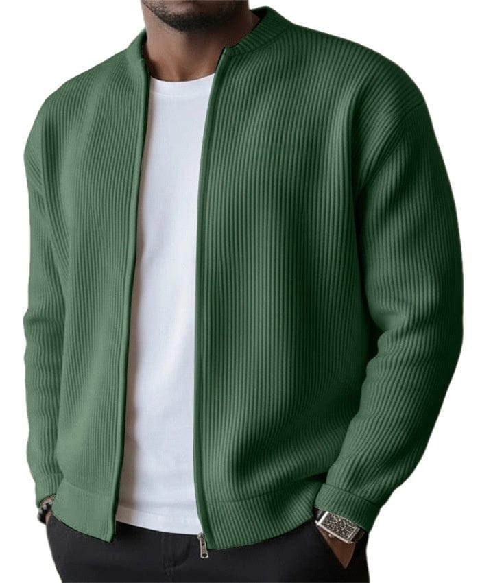 Foster - Cardigan zippé côtelé