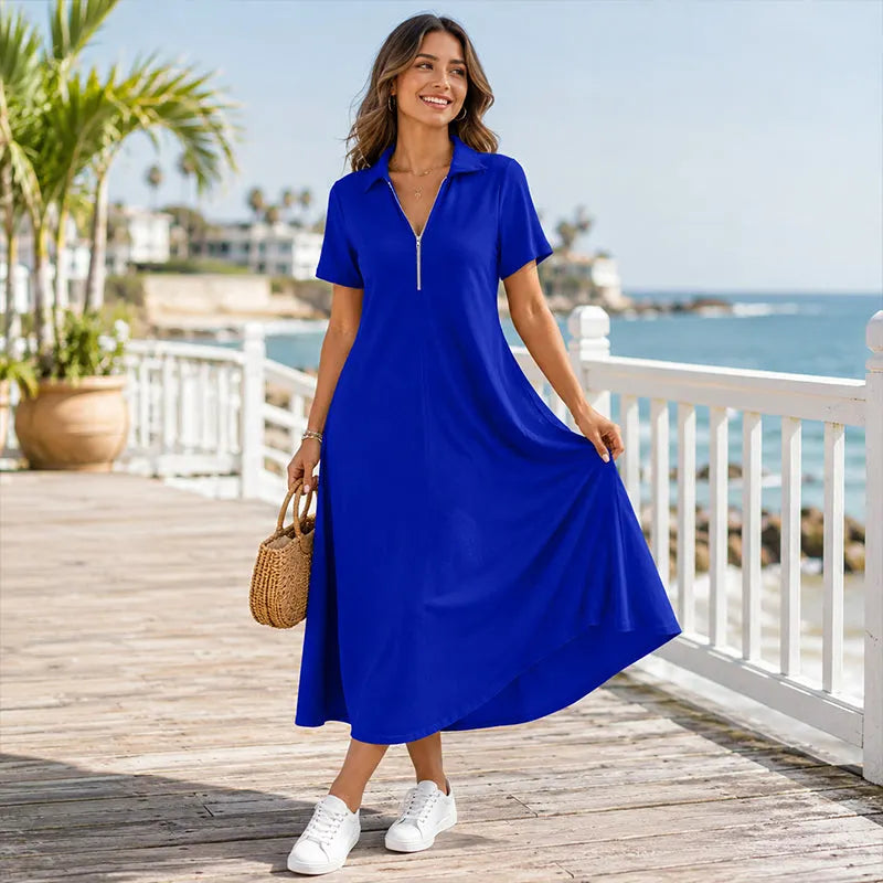 Primelle - Robe longue à col zippé, au toucher doux