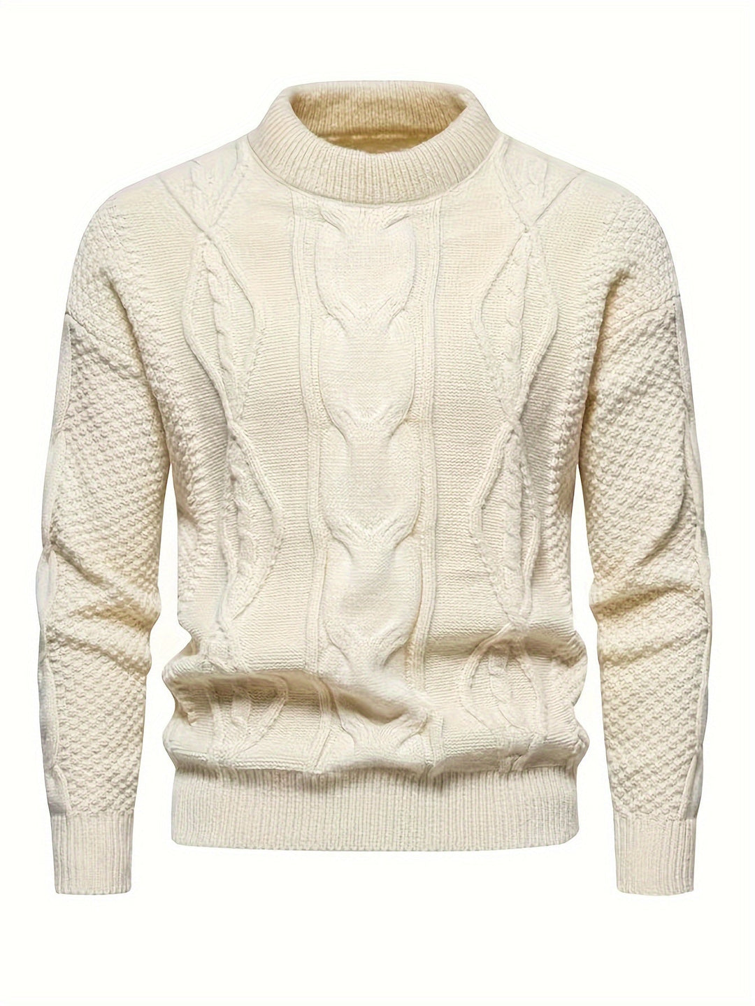 Kael - Pull en maille torsadée à col montant