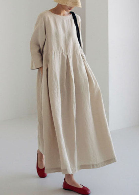 Olive - Robe patchwork aérée