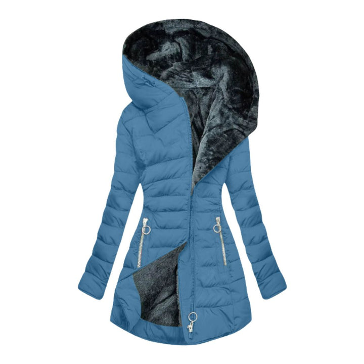 Leni - Manteau matelassé à capuche, doublé et chaud