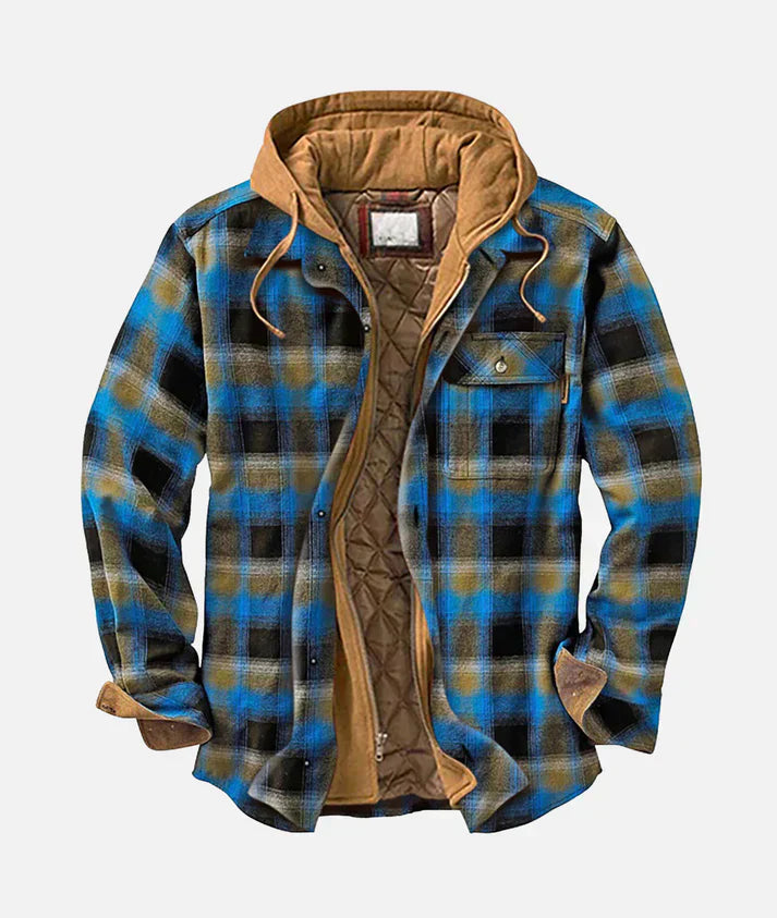 Cillian - Veste à carreaux texturée