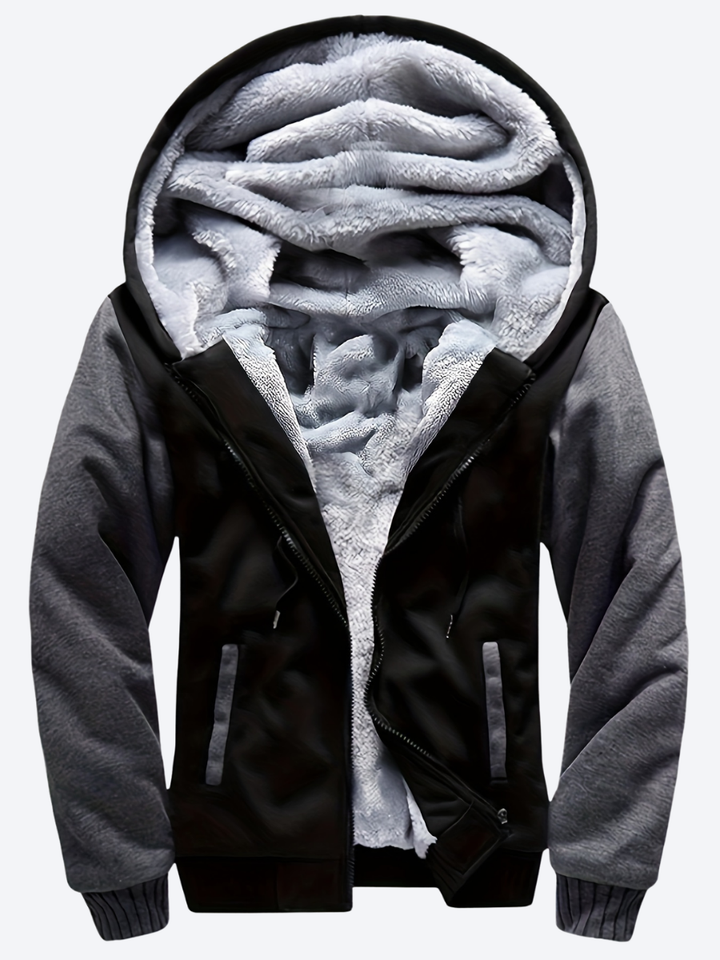 Dax - Sweat à capuche zippé épais à motif camouflage
