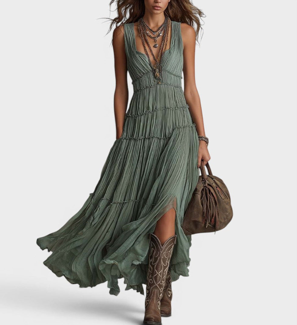 Alexa - Robe longue bohème au toucher doux