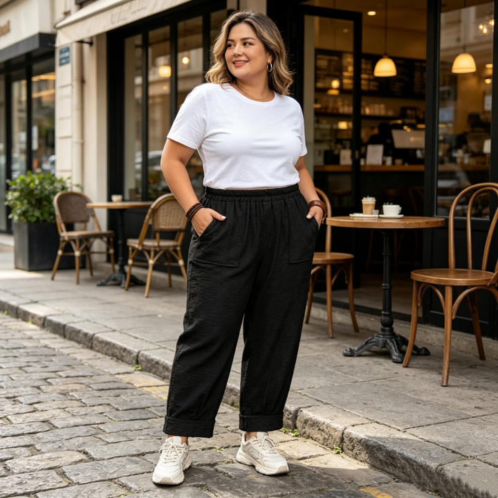 Perdita - Pantalon large doux au toucher