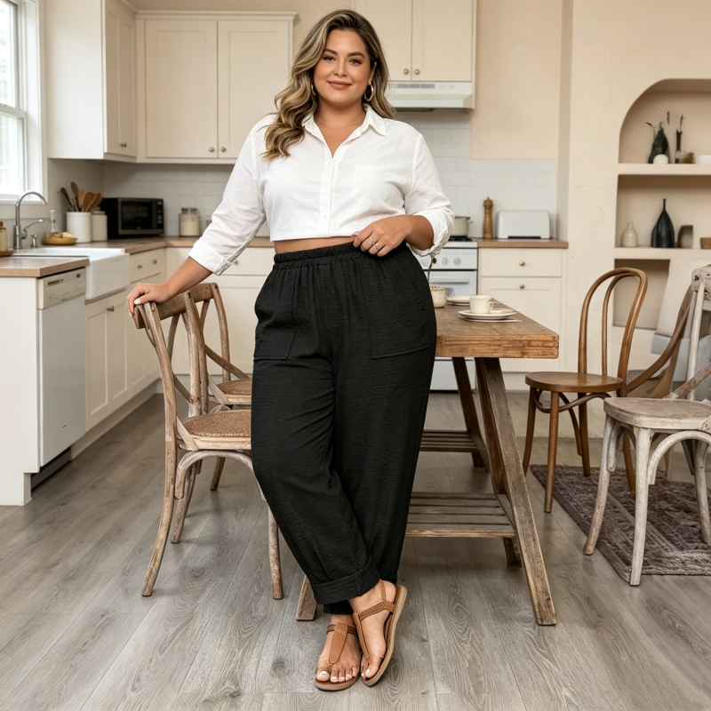 Perdita - Pantalon large doux au toucher