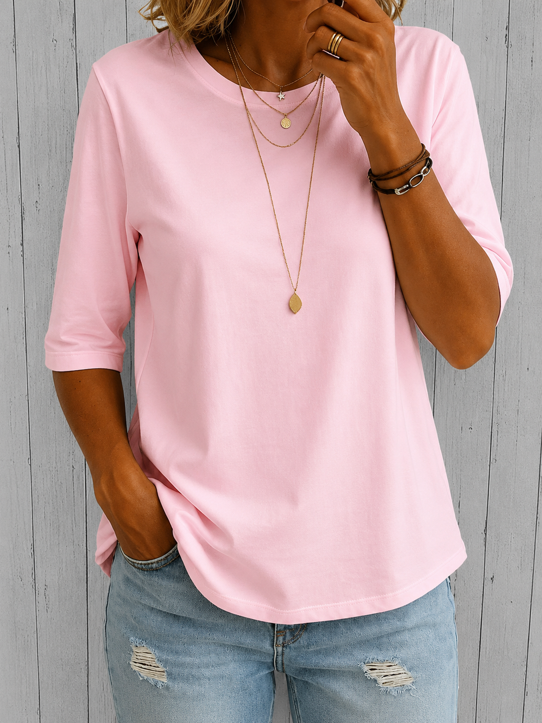 Bellavie - Blouse classique à col rond