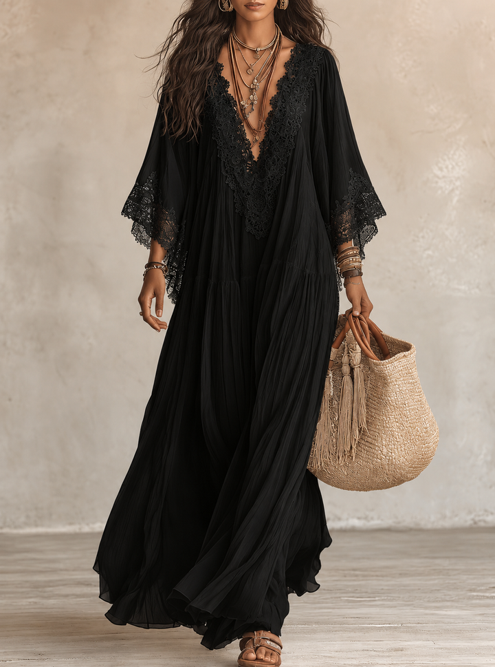 Aerinne - Robe longue plissée aérienne