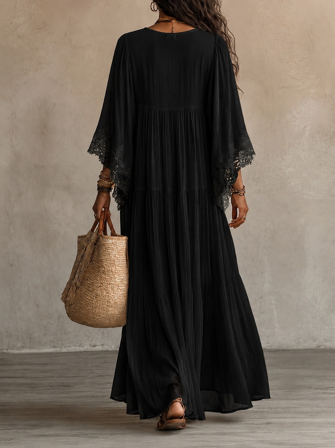 Aerinne - Robe longue plissée aérienne