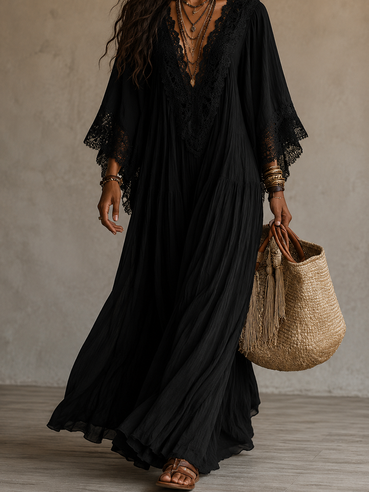 Aerinne - Robe longue plissée aérienne