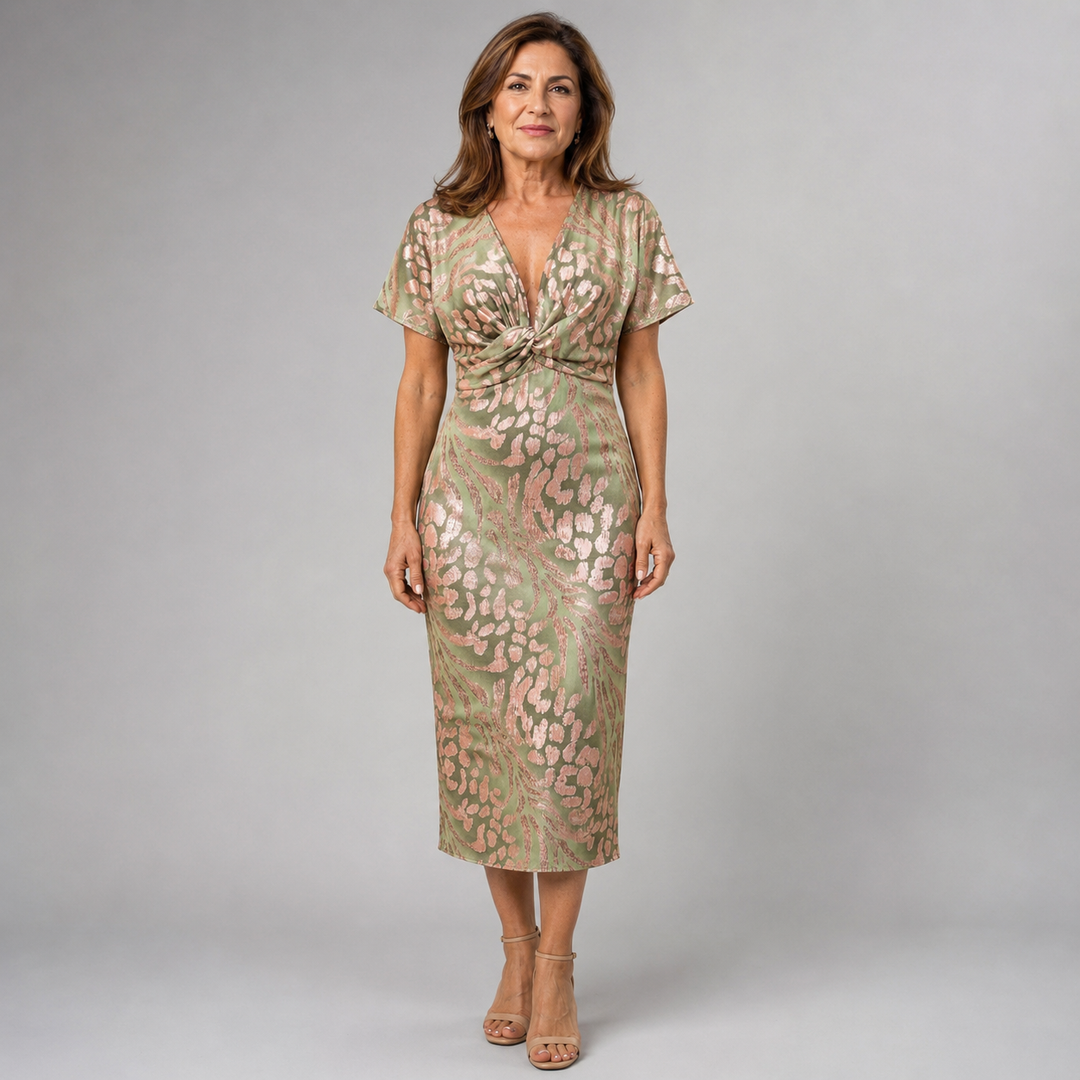 Bellisse - Robe midi texturée
