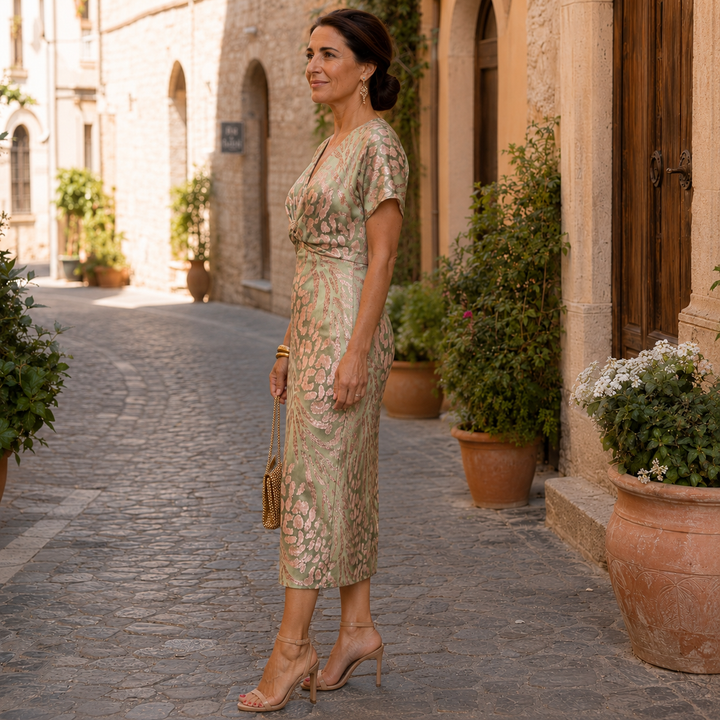 Bellisse - Robe midi texturée
