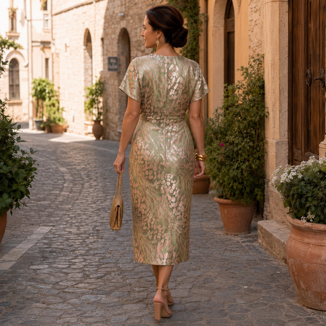Bellisse - Robe midi texturée