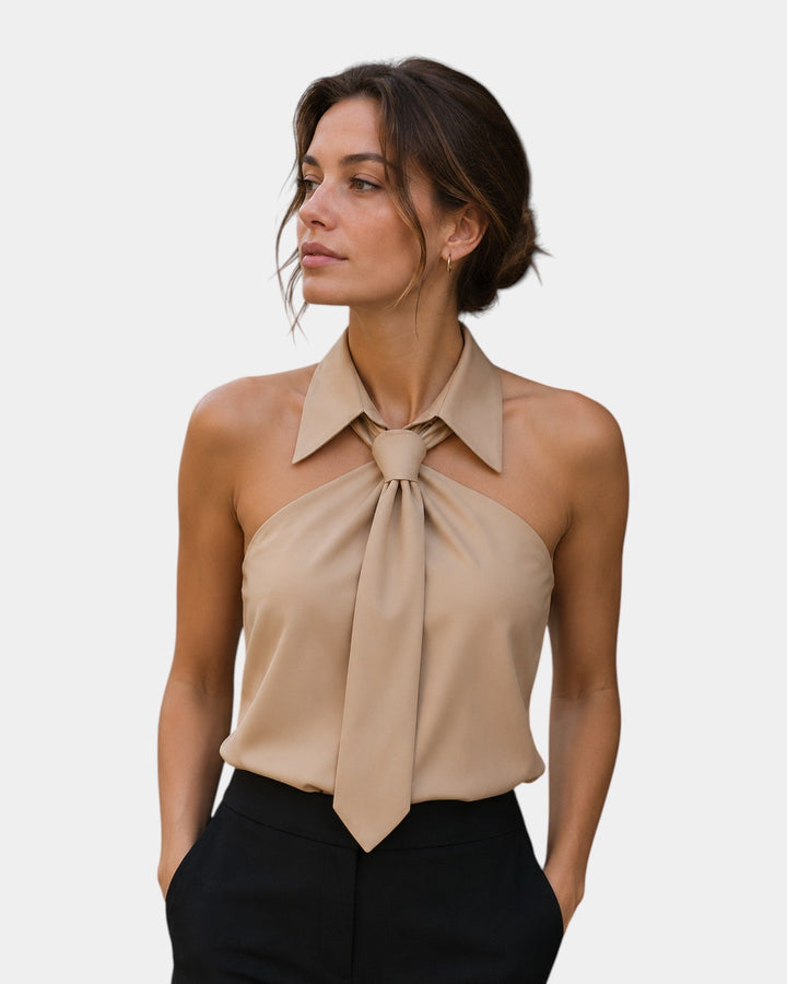 Piper - Blouse à encolure américaine élégante