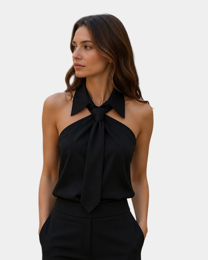 Piper - Blouse à encolure américaine élégante