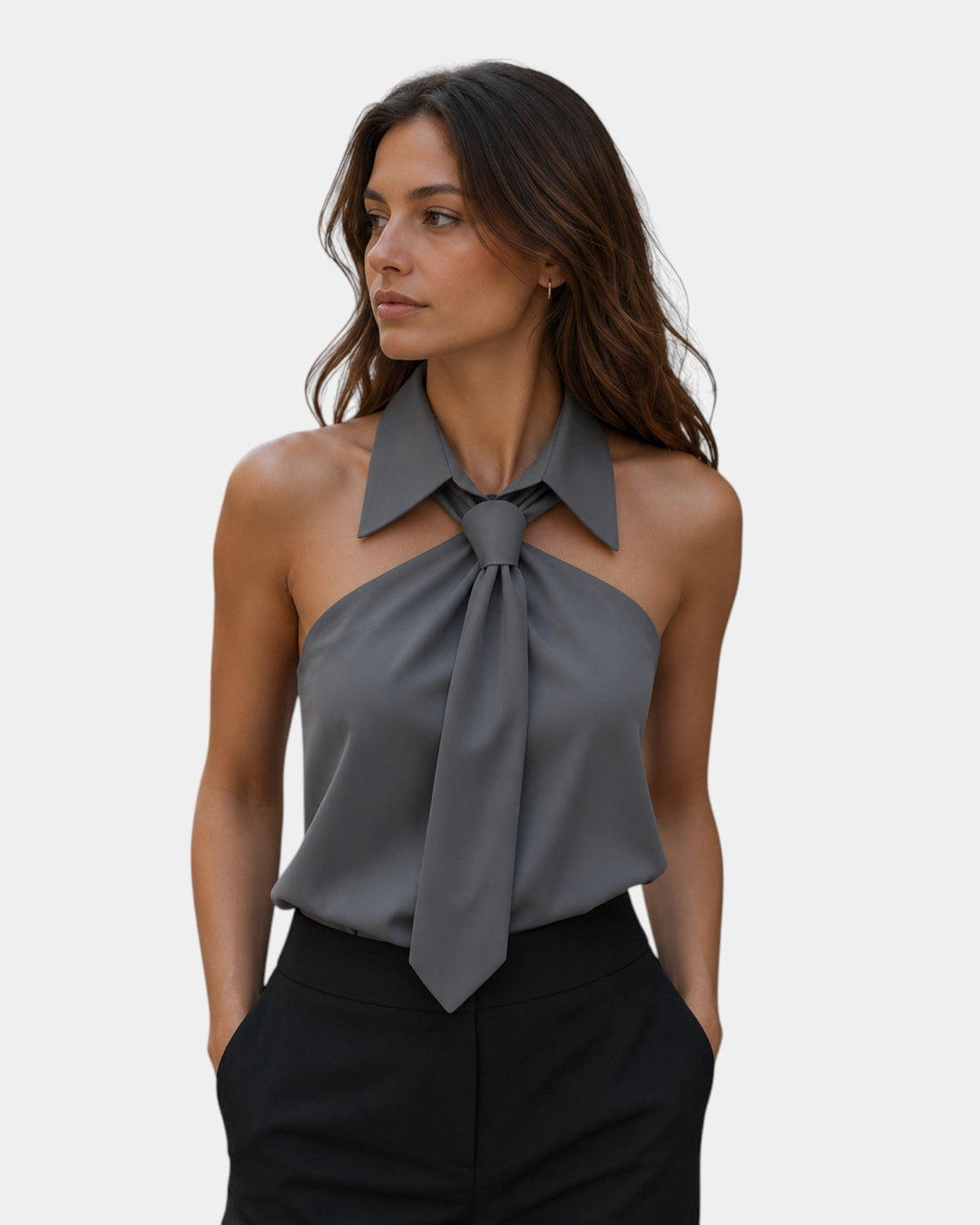 Piper - Blouse à encolure américaine élégante