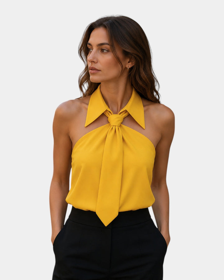 Piper - Blouse à encolure américaine élégante