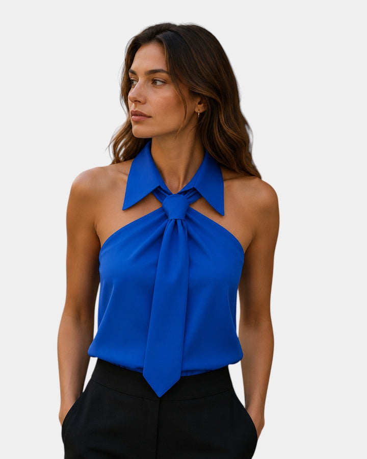 Piper - Blouse à encolure américaine élégante
