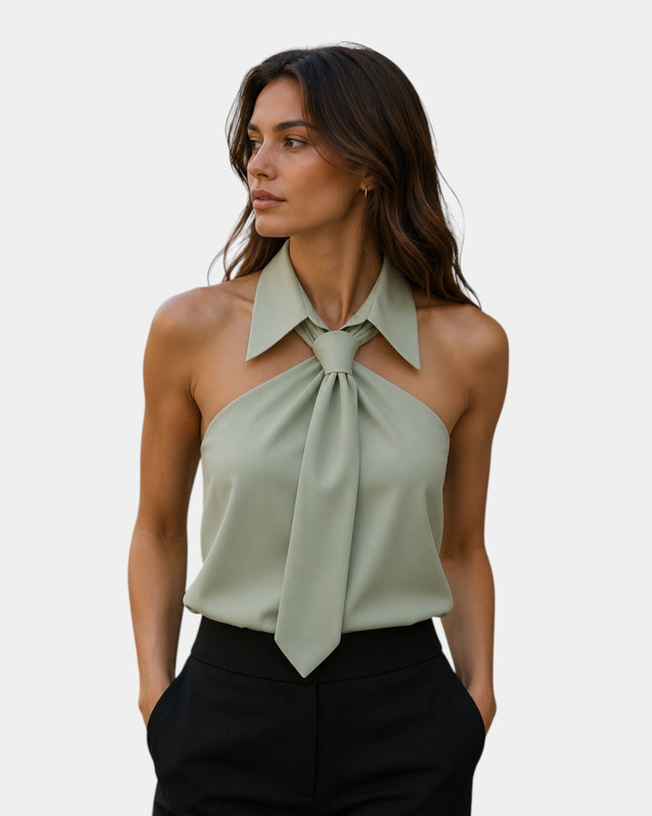Piper - Blouse à encolure américaine élégante