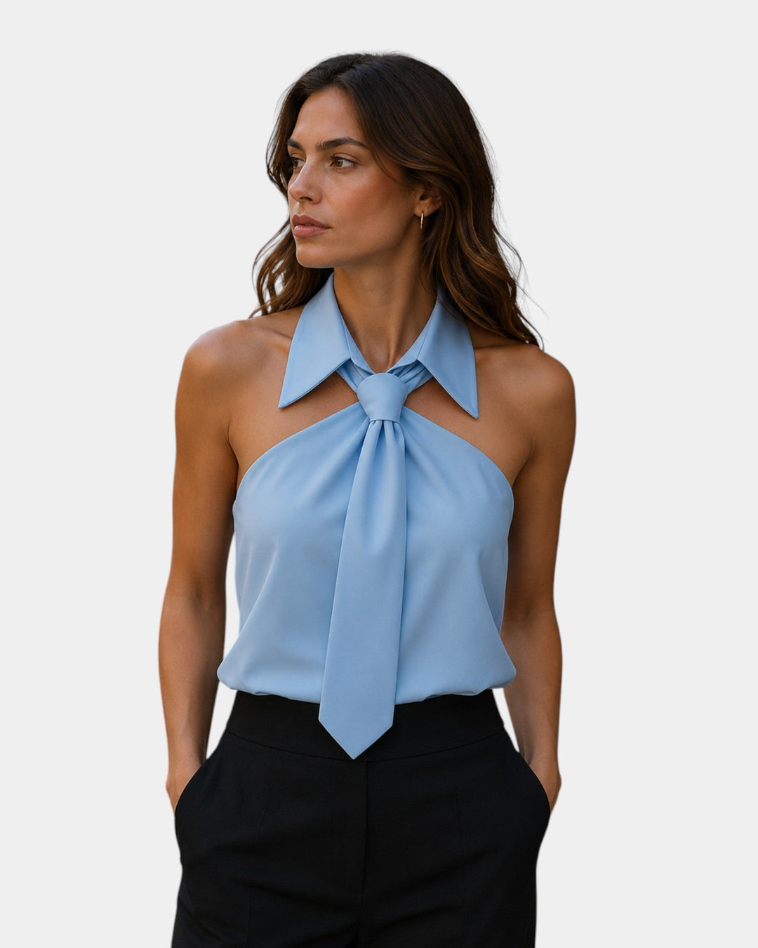 Piper - Blouse à encolure américaine élégante