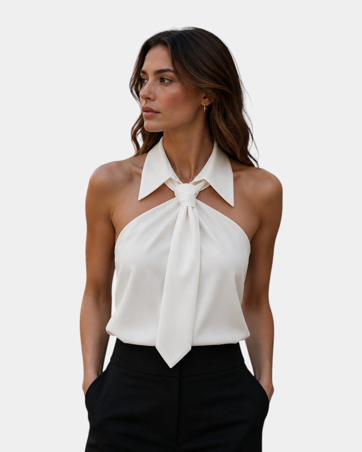 Piper - Blouse à encolure américaine élégante