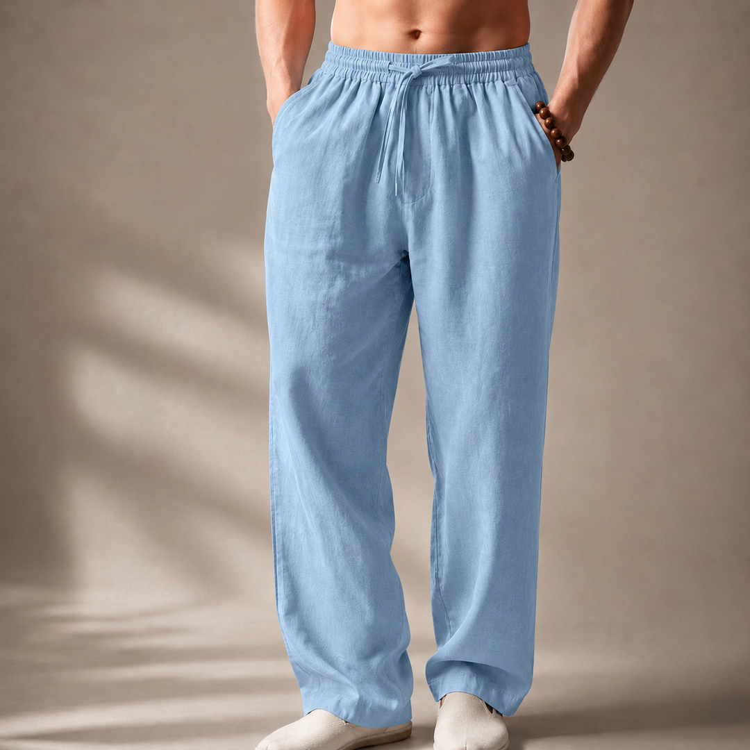 Auberon - Pantalon en lin décontracté
