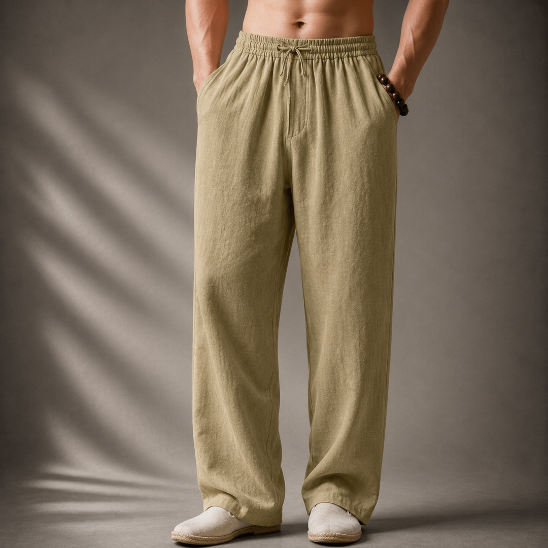 Auberon - Pantalon en lin décontracté