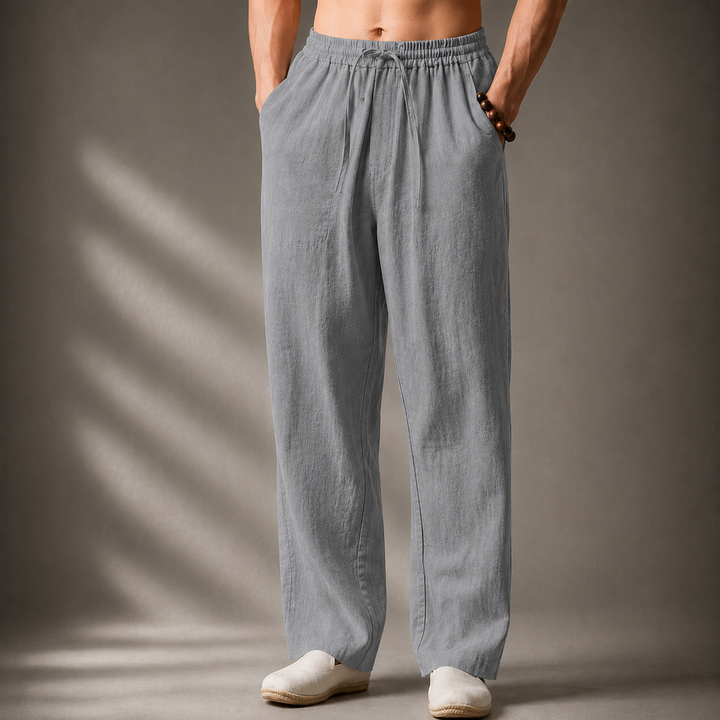 Auberon - Pantalon en lin décontracté