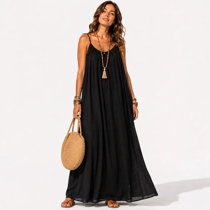 Melody - Robe portefeuille midi à col V adouci