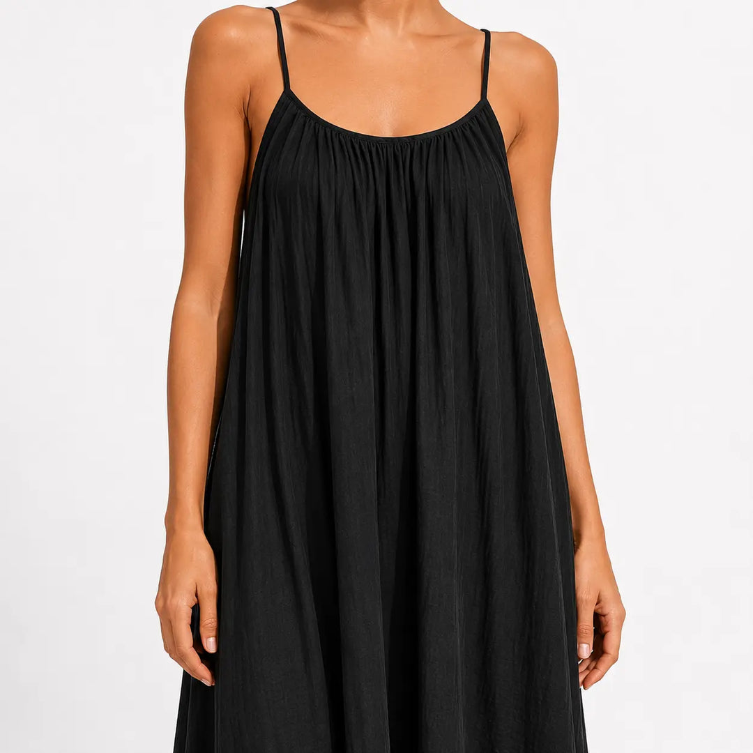 Melody - Robe portefeuille midi à col V adouci