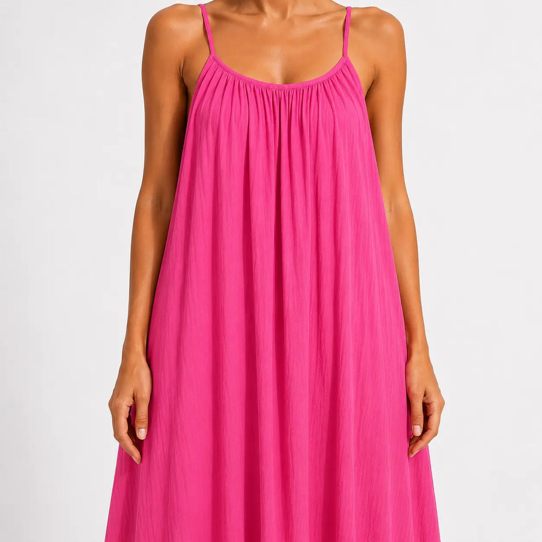 Melody - Robe portefeuille midi à col V adouci