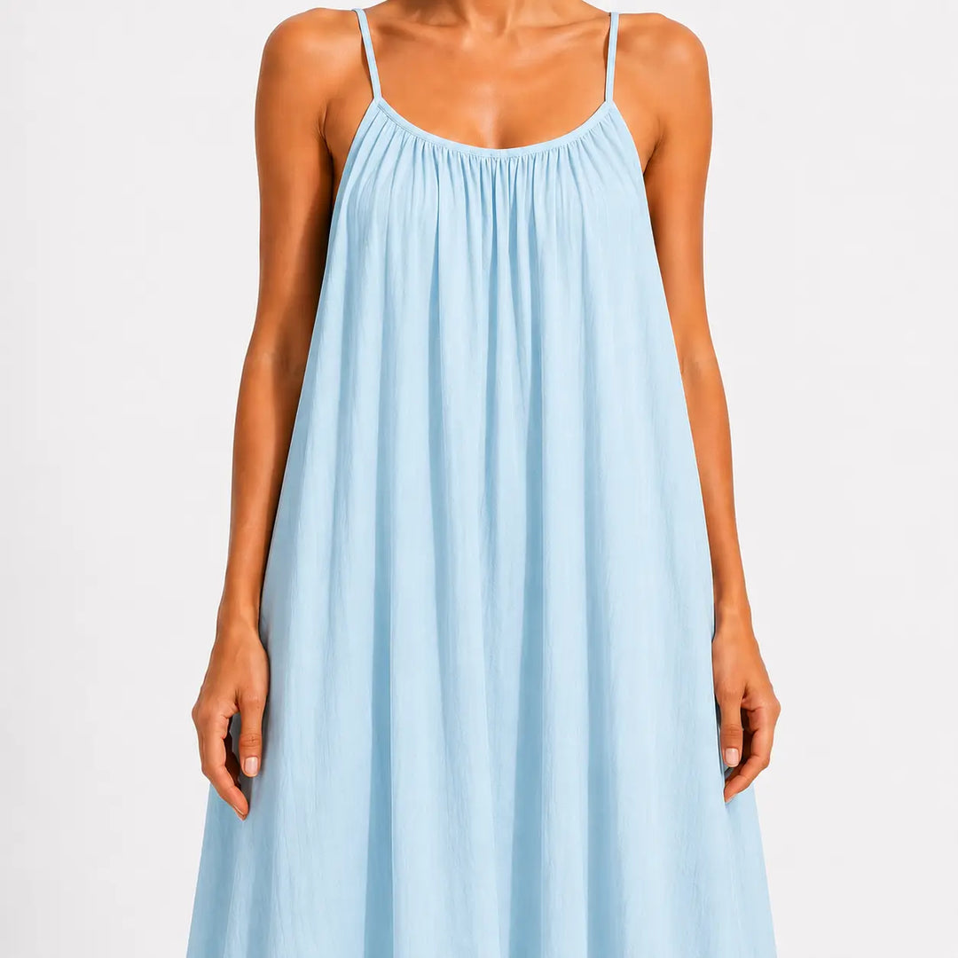 Melody - Robe portefeuille midi à col V adouci