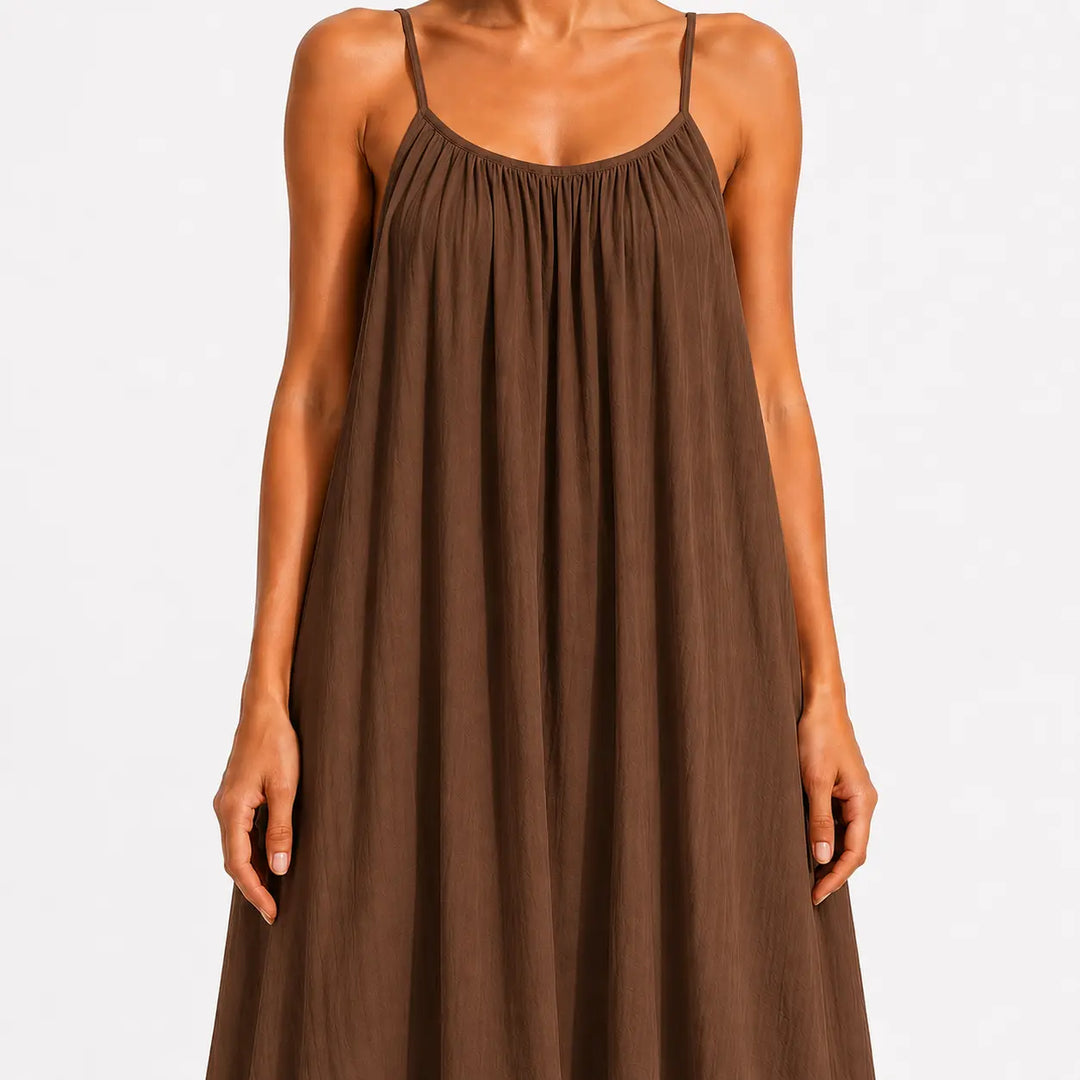 Melody - Robe portefeuille midi à col V adouci