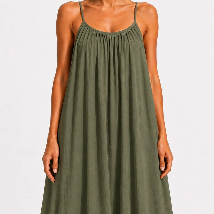 Melody - Robe portefeuille midi à col V adouci