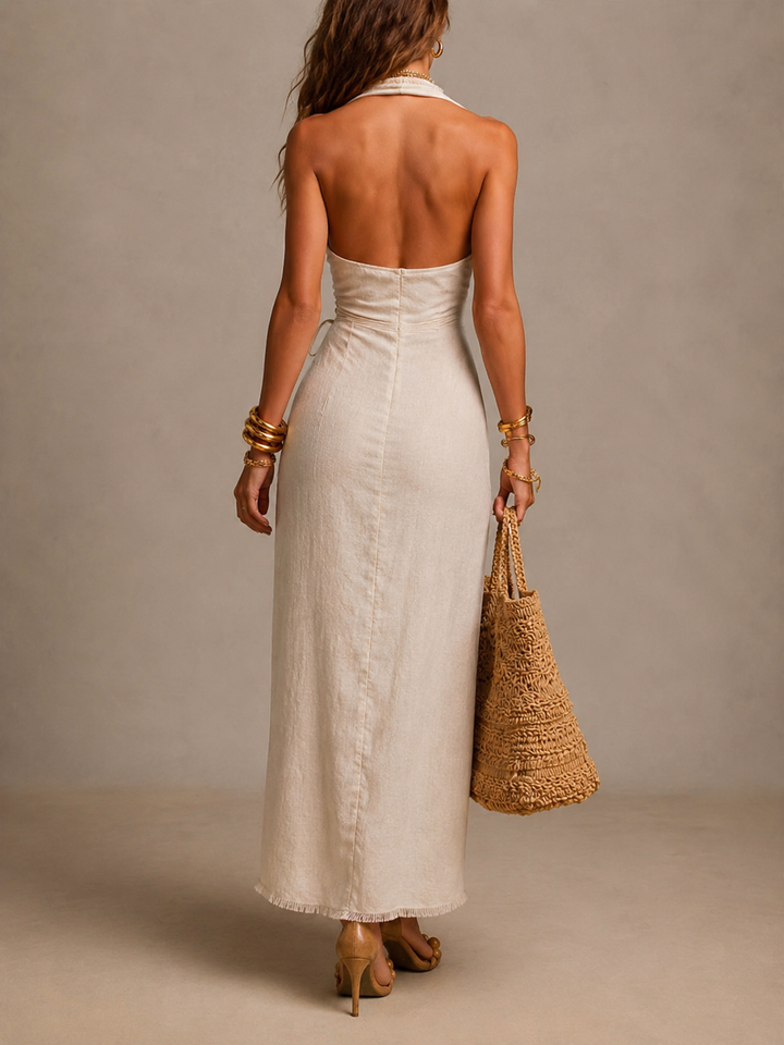 Aeloria - Robe midi en lin premium