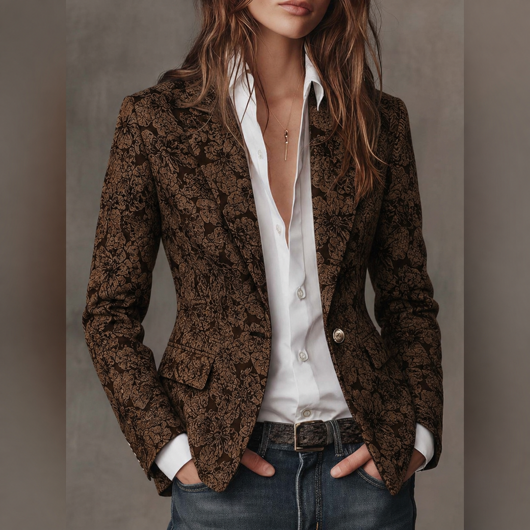Rhoswen - Blazer en jacquard sur-mesure