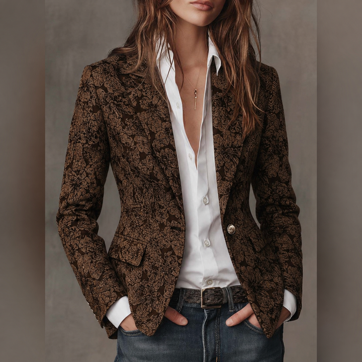 Rhoswen - Blazer en jacquard sur-mesure