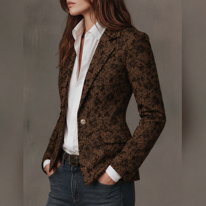 Rhoswen - Blazer en jacquard sur-mesure