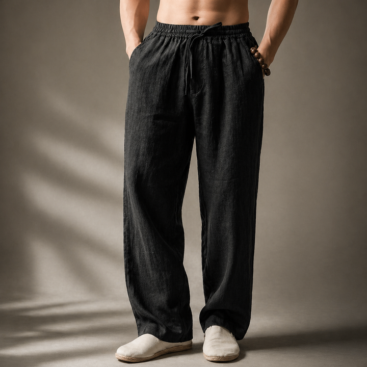 Auberon - Pantalon en lin décontracté