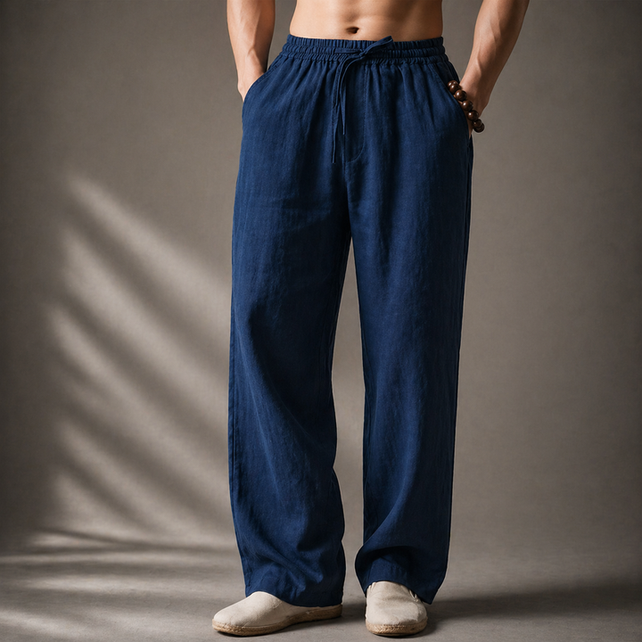 Auberon - Pantalon en lin décontracté