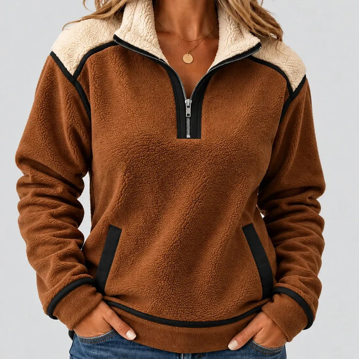 Coraia - Pull polaire demi-zip