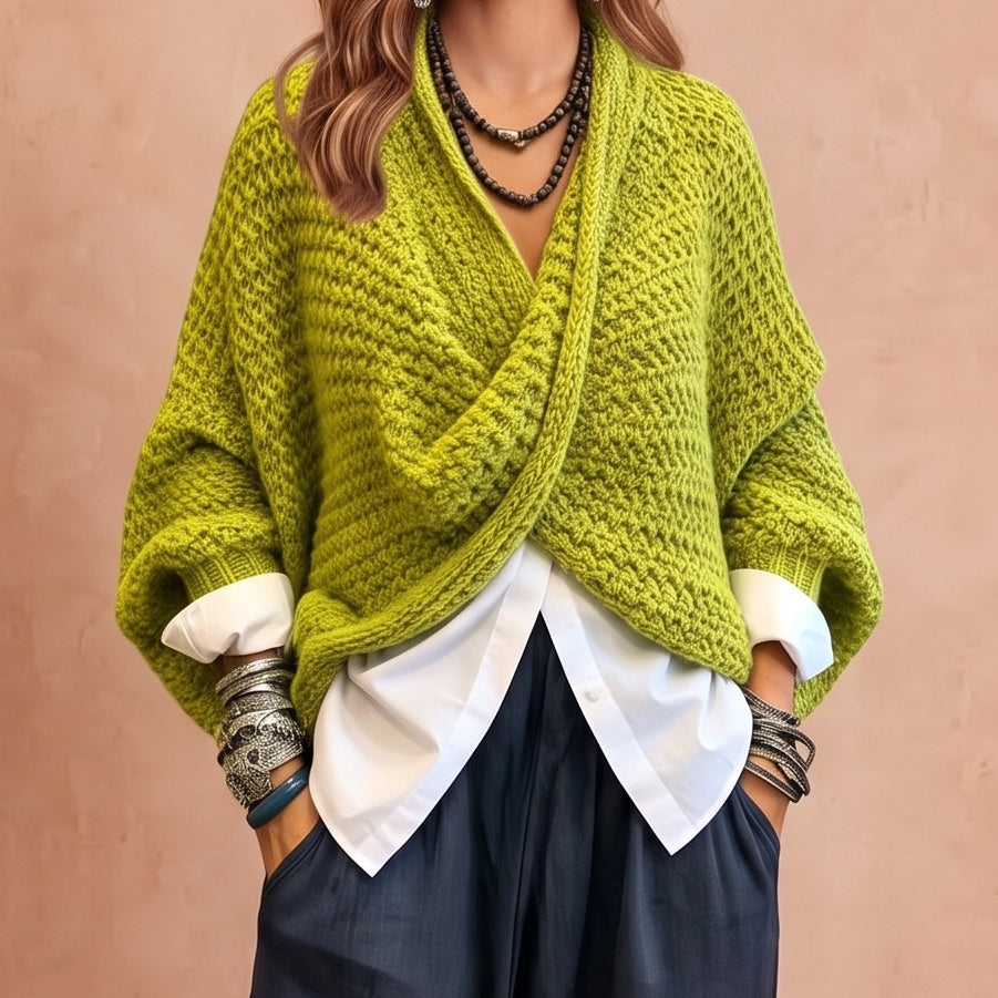 Orelle - Pull col V texturé