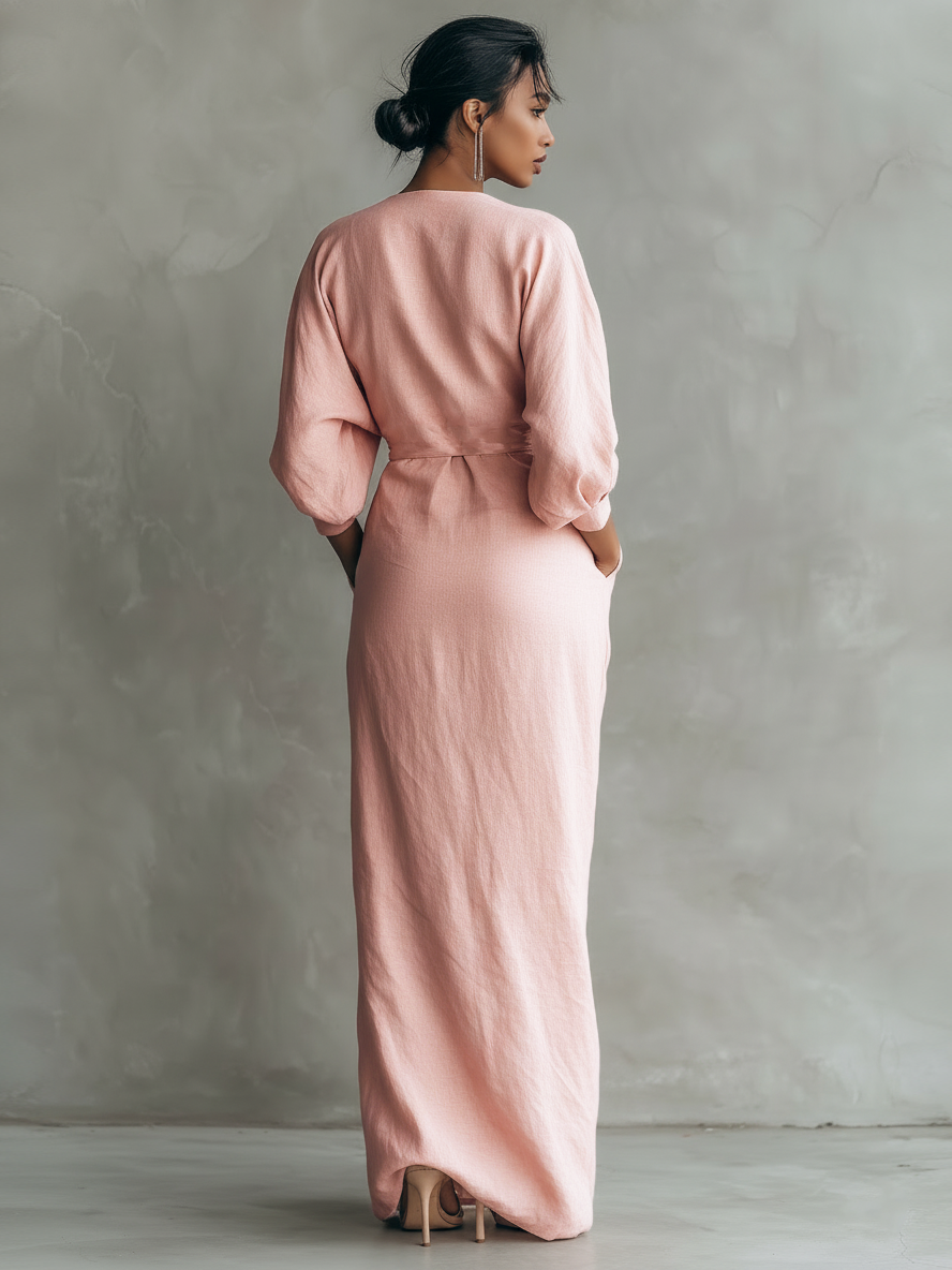 Ariana - Robe longue élégante en lin
